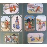 Postcards, a vintage album of approx. 130 mixed subject cards inc. comic (prison, marriage), novelty