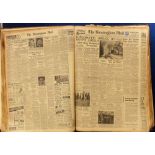 Birmingham Mail, Jan to March 1952 bound in a very large leather spined album (ex library) (