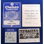 Football, Chelsea FC, Division 1 Winners Postcard 1954/55 photographic image of team with trophy