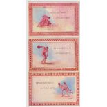 Postcards, Olympics, Athens 1906, three artist drawn advertising cards showing classic male runners,