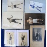 Boxing, postcards, photographs etc, selection including a small album of 36 postcards & photos, some