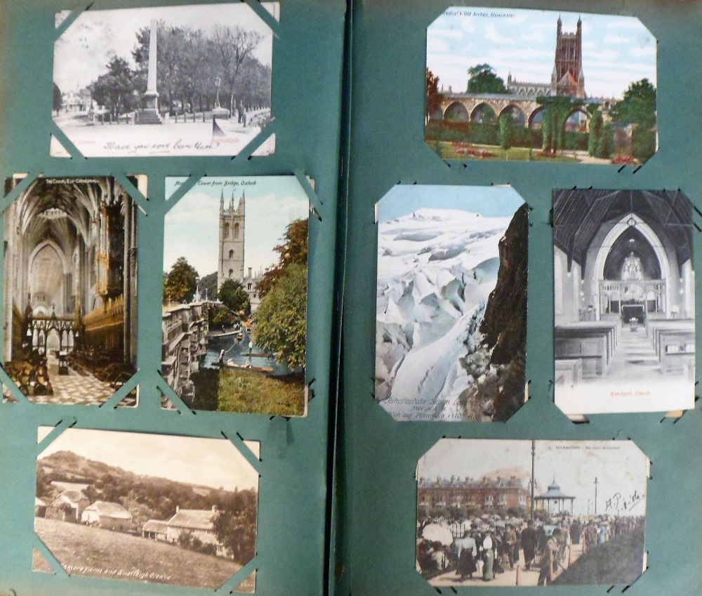 Postcards, a mixed subject UK and foreign selection of approx. 150 cards in vintage album. - Image 3 of 4