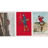 Postcards, Golf, selection of 6 cards inc. Comic, artist drawn lady golfer, two St Andrews cards,