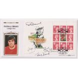 Football autographs, a British Football Heroes George Best commemorative cover, signed by 4