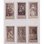 Cigarette cards, Ogden's, Actresses, Woodburytype, 6 cards, Ogden's ref book, item no 13, numbers