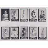 Cigarette cards, Hill's, Actresses-Continental (Plain Back), 10 cards, La Cavalieri (x2, different),