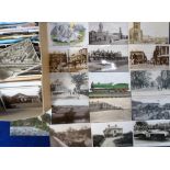 Postcards, a mixed age collection of approx. 325 cards. Modern cards are mostly motor racing and