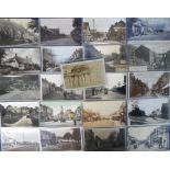 Postcards, a mixed county selection of 21 cards with RP's of Sea Going Car at Brighton destroyed