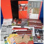 Football, Arsenal FC, a large selection of items collected by a steward 1990's onwards inc. Menu'