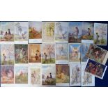 Postcards, Children, a collection of 25 artist-drawn cards all by Margaret Tarrant (gen gd)