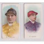Cigarette cards, Horseracing, Lambert & Butler, Jockeys (No frame), two cards, M. Cannon & C.