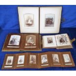 Cartes de Visite and Cabinet Cards, approx. 150 images presented in 4 albums to include 1 wooden