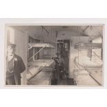 Postcard, Military, WWI, RP showing internal view of compartment on Ambulance Train, with message