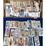 Trade cards, a collection of 80+ trade card sets, all from issuers with initials ranging between A-K
