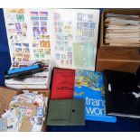 Stamps, Box of stamps in stockbook, albums and loose, including Brazil, Nigeria, Canada, Eire and