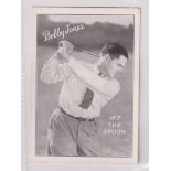 Trade card, The Capitol Picture House, Bolton, Bobby Jones (Himself) in How I Play Golf, type