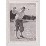 Trade card, The Capitol Picture House, Bolton, Bobby Jones (Himself) in How I Play Golf, type