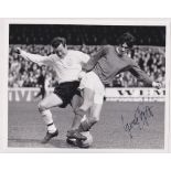 Football autograph, George Best, Manchester United, a b/w photo, being a reprint taken from