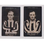 Cigarette card, John Sinclair, Football Favourites, Newcastle U.F.C., two type cards, no 71 P.