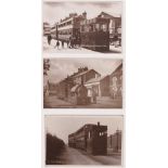 Postcards, Bucks, an RP selection of 5 cards of the Wolverton and Stony Stratford Tram at Wolverton,