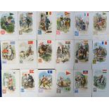 Postcards, Post of the World by Kunzli, 38 cards showing post delivery around the world inc.