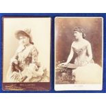 Photographs, Cabinet Cards, 2 cards of Lillie Langtree by Sarony thought to be taken in 1882 and