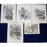 Suffragette Movement, 5 Punch Suffragette cartoons dating from 1906 to 1914 (3 by Bernard Partridge)