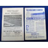 Football programmes, 2 four page issues Doncaster v Rotherham FAC 17 Nov 1945 & Stockport v Rochdale