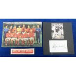 Football autographs, England 1966 World Cup winners, full team signatures to include 7.5” x 5”