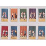 Cigarette cards, Carreras, The Science of Boxing (Black Cat) (set, 50 cards) (vg)