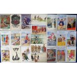 Postcards, a mixed age comic collection of approx. 66 cards, artists inc. McGill, Spurgin, Pirkis,