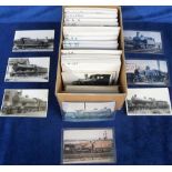 Photographs, Rail, approx. 180 b/w and colour photos and post cards of engines most annotated to the