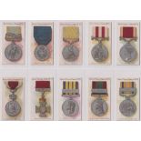 Cigarette cards, Taddy, British Medals & Ribbons, (set, 50 cards) (gd/vg)