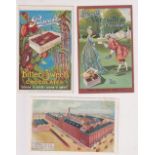 Postcards, Advertising, Pascall's Sweets & Chocolates, three artist drawn cards, 'Bitter Sweet