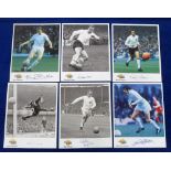 Football autographs, England players, including 1966 World Cup winners, signed Autographed
