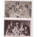 Postcards, Russian Royalty, four cards, three RP's, showing the Czar & or his Children (one with