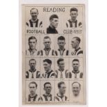 Postcard, Football, Reading FC, RP with players portraits inset, 1926-27 (unused) (sl cr) (1)