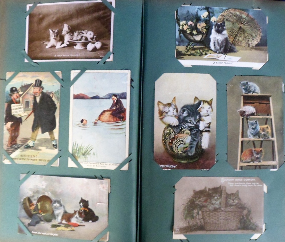 Postcards, a mixed subject UK and foreign selection of approx. 150 cards in vintage album. - Image 2 of 4