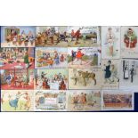 Postcards, a mixed subject collection of 28 cards inc. set of 12 'Familiar Figures of London'