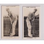 Cigarette cards, Pattreiouex, Famous Cricketers (C1-96 printed back) 2 cards, C9 H L Collins & C15 W