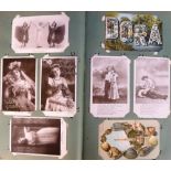 Postcards, a mixed collection of approx. 500 cards in vintage album with UK and foreign