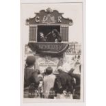 Postcard, Lancashire, Social History, Punch & Judy, RP, on Sands at Blackpool, Professor J. Green,