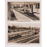 Postcards, Railways, Surrey, two RP showing scenes from the Surrey Border & Camberley Miniature