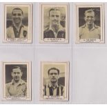 Trade cards, Wilkinson & Co, Popular Footballers, 'M' size 5 cards no 6 Tommy Lawton, no 12 G