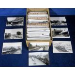 Photographs, Rail, approx. 200 b/w and colour photos and some post cards of various engines,