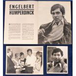 Autographs, 1967 Englebert Humperdink tour programme signed by Humperdink and Lance Percival