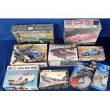 Car and Aeroplane Model Kits, all boxed and not made up to comprise Airfix 'Healey Sprite Mk1',