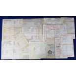 Cricket scorecards, Kent CCC, a collection of 75 scorecards with dates between 1910 and 1953,