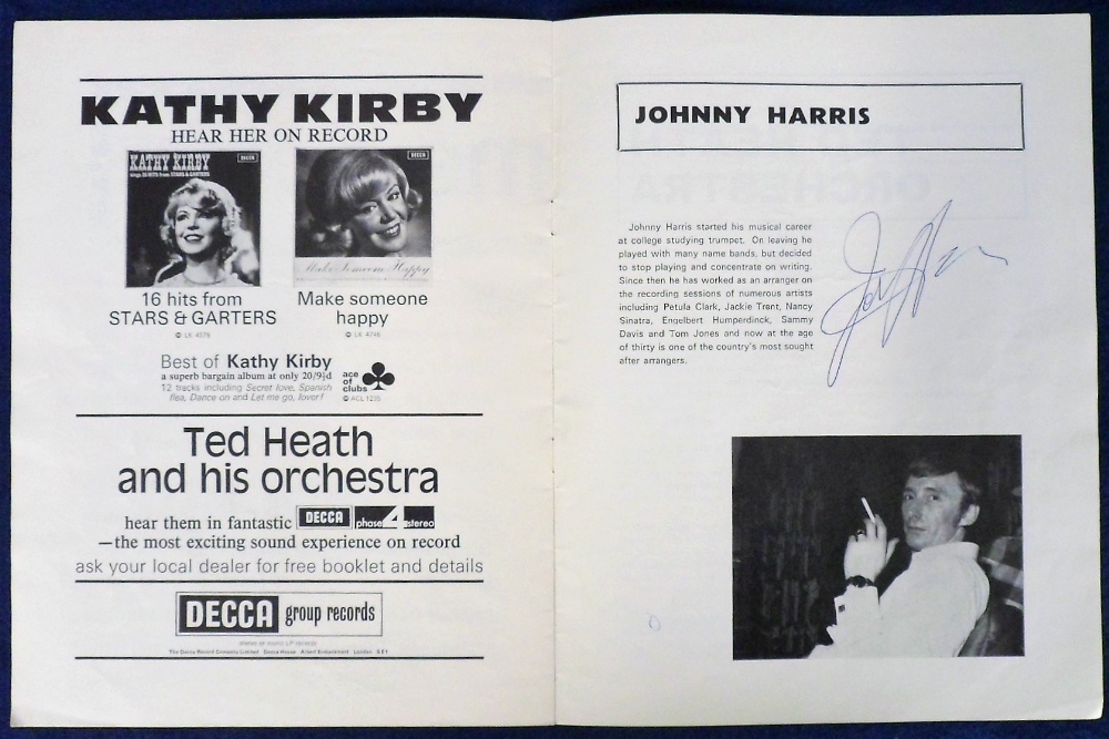 Autographs, Tom Jones 1967 tour programme signed by Tom Jones, Kathy Kirby and Johnny Harris sold - Image 3 of 3