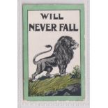 Cigarette card, Themans, War Posters, type card, 'Will Never Fall' (slight edge knocks o/w vg) (1)